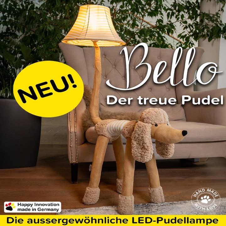 Happy Lamps - Wholesale Figurine Lamp - Bello, the faithful poodle0