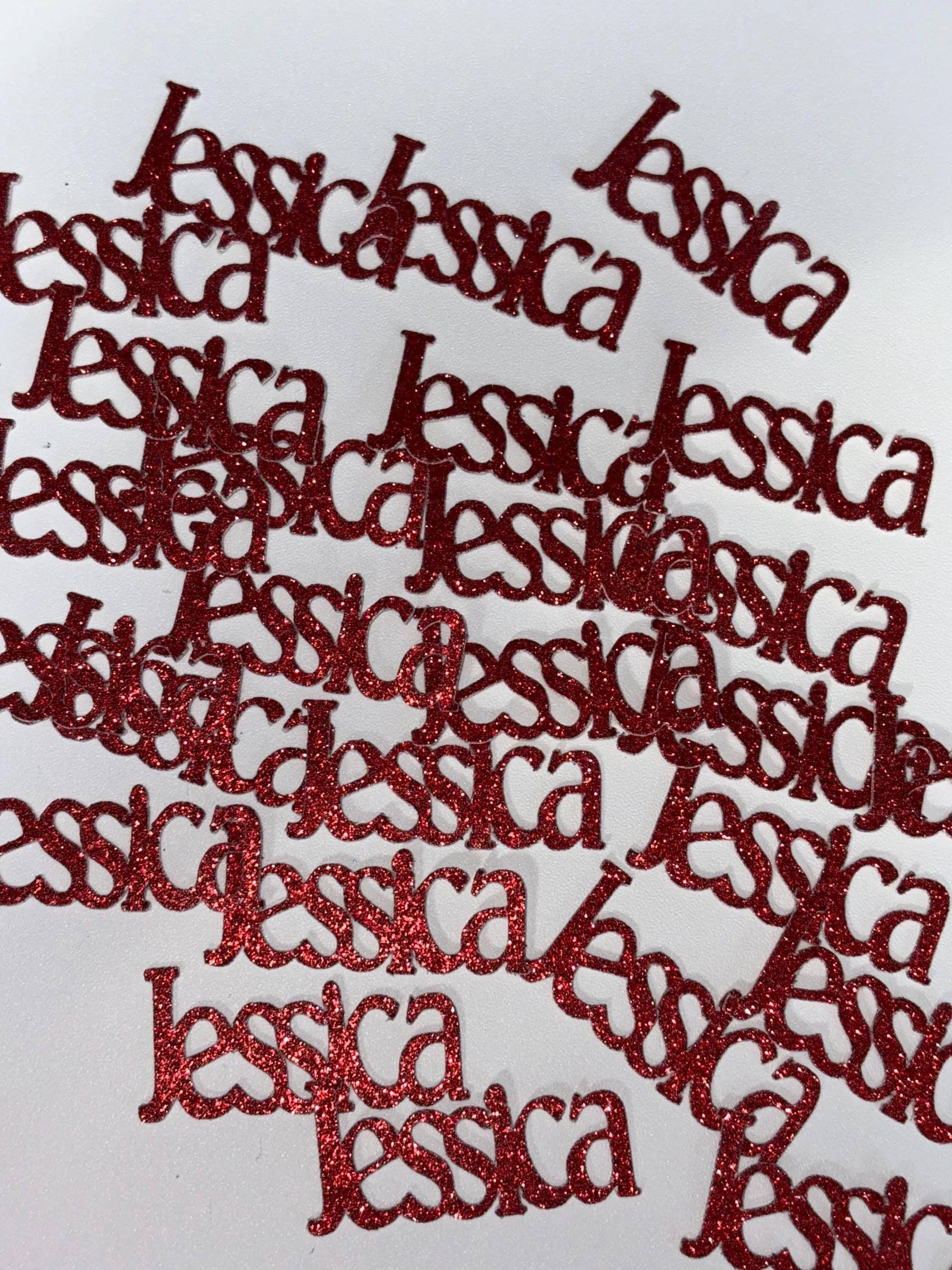 ASAP Craft Supplies - Wholesale Confetti - Personalized Name Custom Glitter Confetti - 50 pieces4