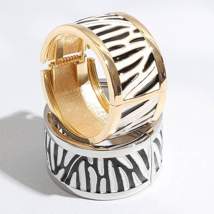 Fashion City - Wholesale Bangle bracelet - Leopard Bangle Gold&Rhodium Plated Bracelet2