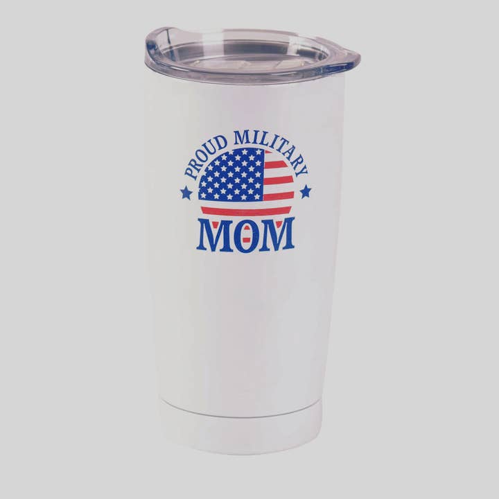 Tumbler Military Mom White 20 Oz for wholesale by Dicksons