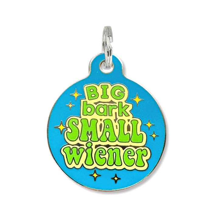 Bad Tags - Wholesale Pet Identification Tag - Dog - Funny Dog ID Tag Scannable QR Code - Big Bark Small Wiener