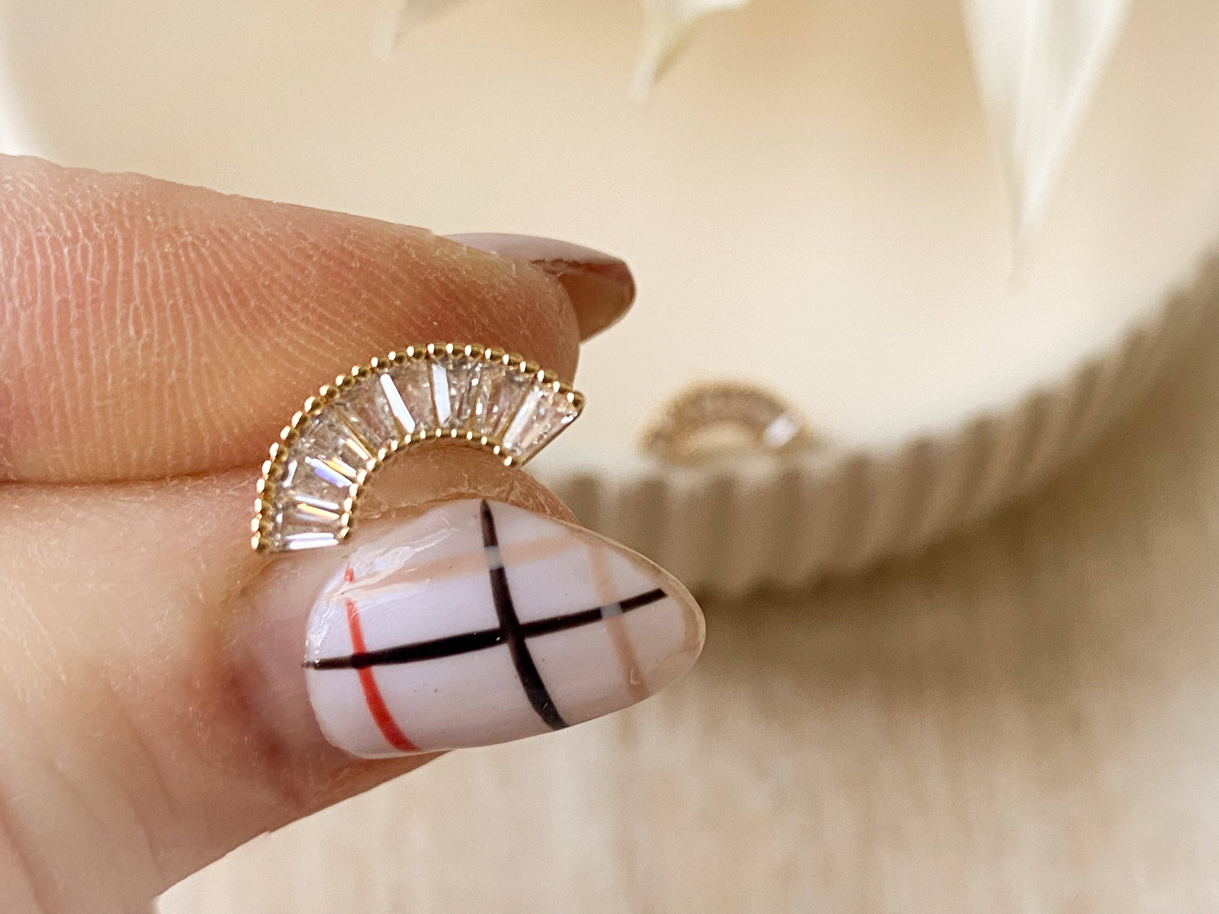 Agaveh girl – Engroshandel Ørestikkere – Tate Cubic Zirconia abstrakte guldbelagte nitter2