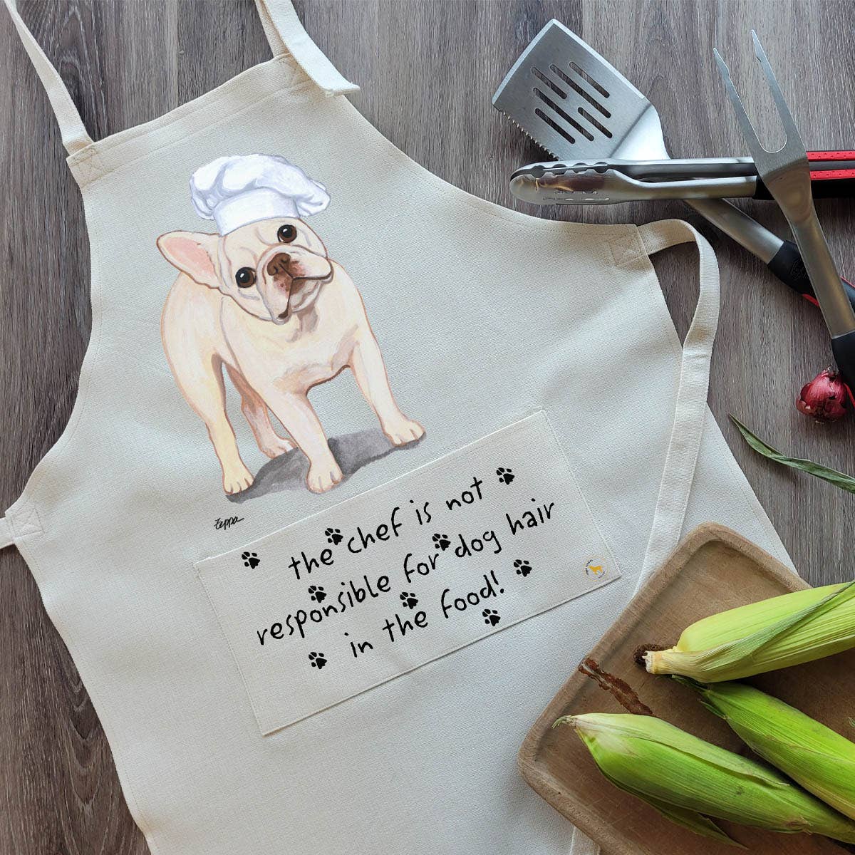 Zeppa Studios - Wholesale Apron - French Bulldog Creme Apron0