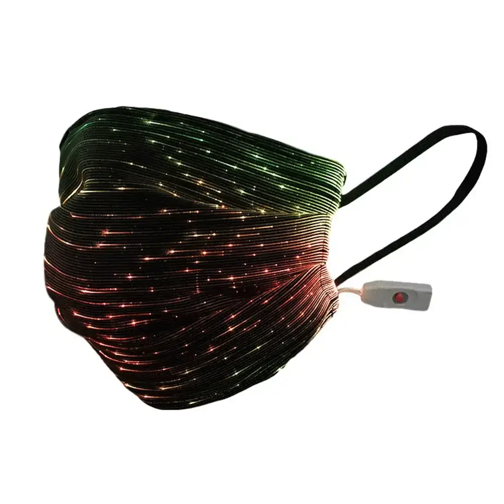 Blinkee.com, LLC – Engroshandel Mundbind – USB fiberoptisk flerfarvet lys ansigtsmaske8
