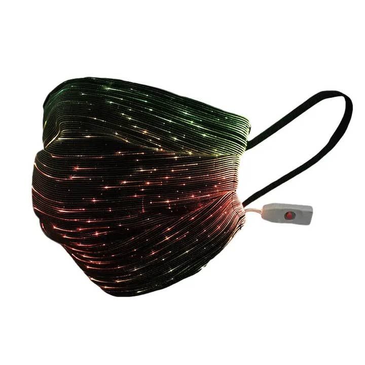 Blinkee.com, LLC – Engroshandel Mundbind – USB fiberoptisk flerfarvet lys ansigtsmaske8