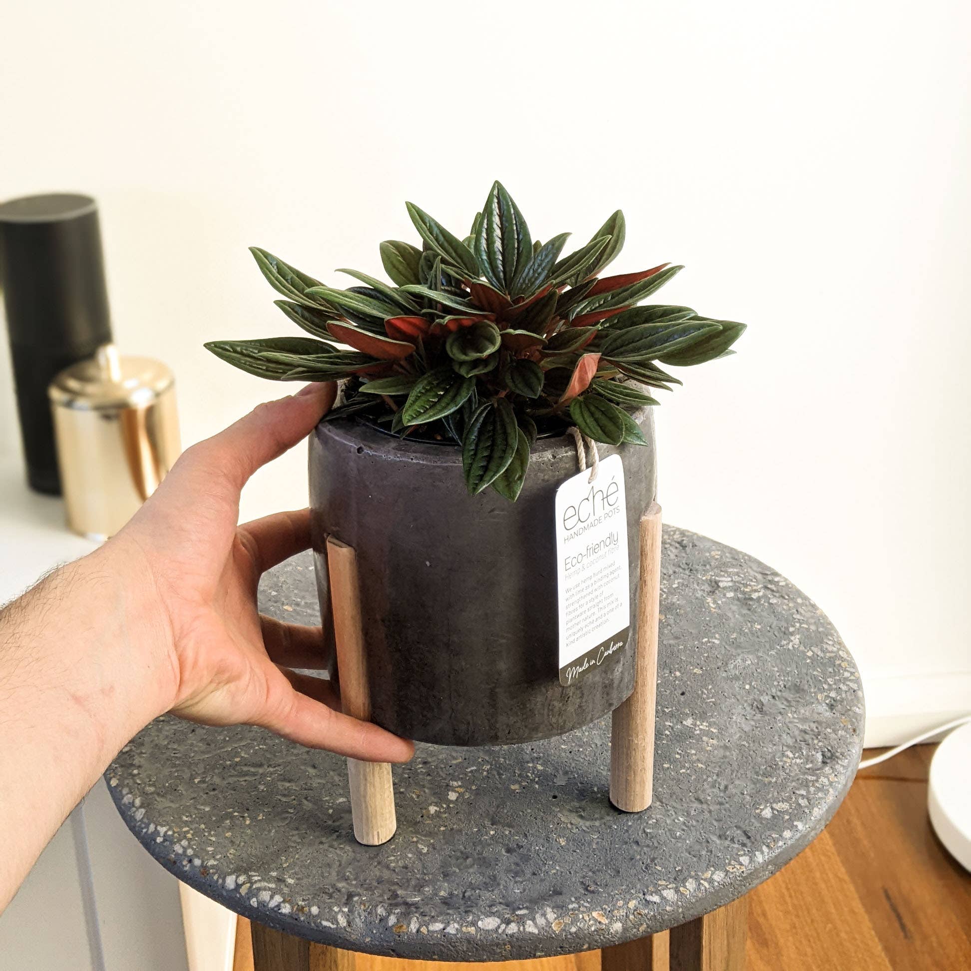 Eché pots - Wholesale Plant pot - Hemp & Coconut fibre 3-Leg Pot, Handcrafted in Australia2