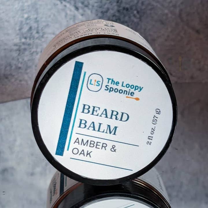 Amber & Oak Beard Balm for wholesale by The Loopy Spoonie