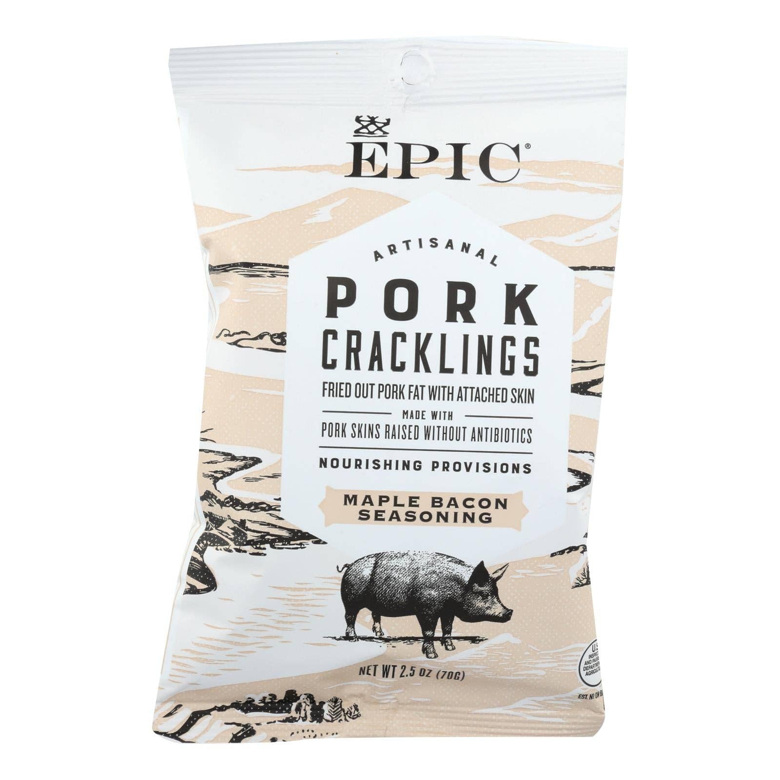 Everyday Supply Co - Wholesale Jerky - Epic Maple Bacon Pork Crackling, 2.5oz, Case of 120