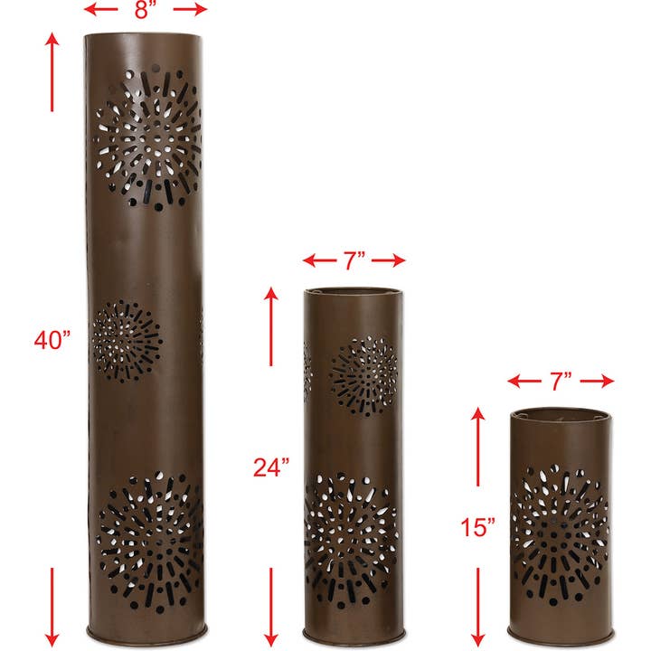 Sunset Vista Designs - Wholesale Candle holder - Hurricane Pillar Candle Holder 3 pc set2