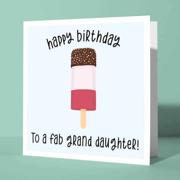 Tillykke med fødselsdagen til en fantastisk barnebarn - Fødselsdagskort for engroshandel hos Peacock Printing