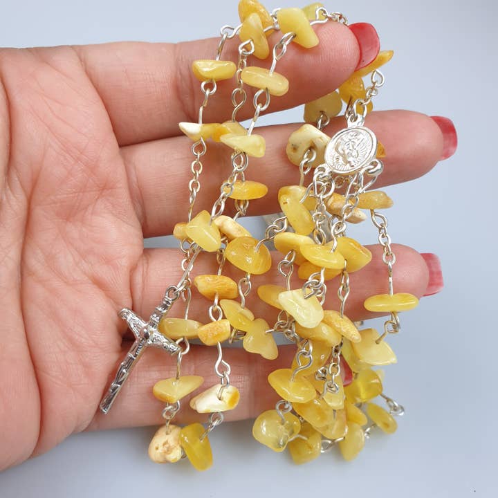 AmberLithuania - Wholesale Prayer Beads Necklace - Amber Rosary, Prayer Items, Gemstone rosaries. Christenning