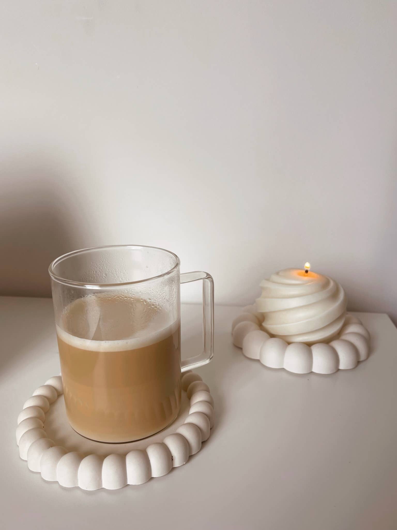 My Milky Candle – wholesale Prydnadsljus – Duo av stormiga ljusfärger att välja mellan2