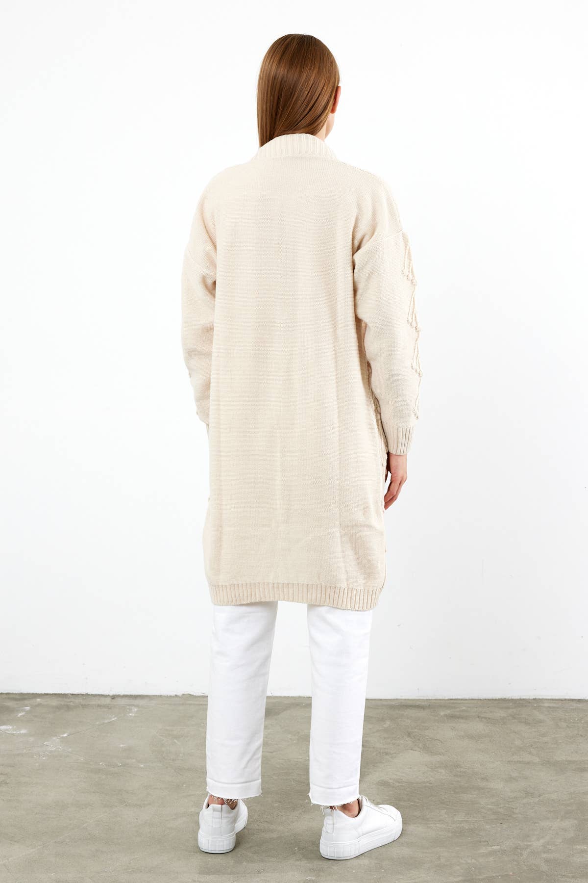 VAV NEW YORK – wholesale Kofta - Dam – Lång stickad kofta medellång stickad cardigan 37205