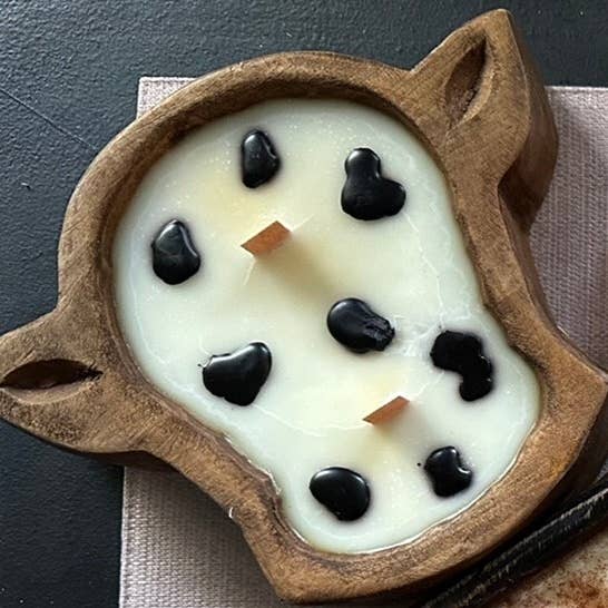 Shells Primitives/No Place Like Home - Wholesale Jar/Filled Candle - Cow Dough Bowl Candle