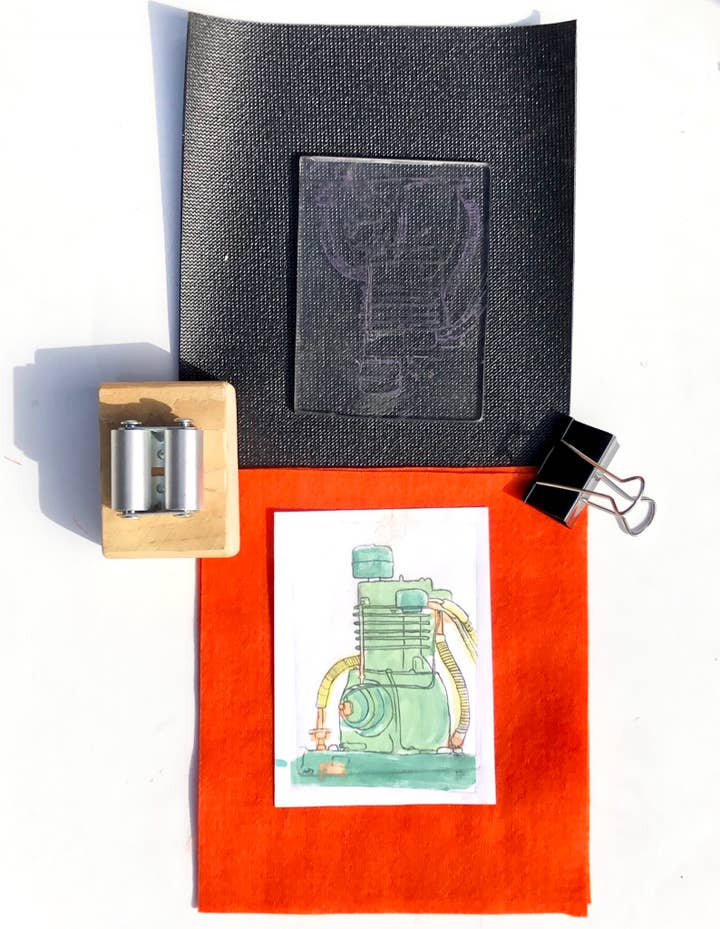 Pocket Press - Wholesale DIY Craft Kit - Pocket Printing Press Kit for Printmaking0