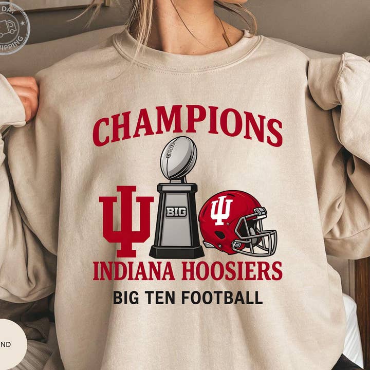 Indiana Hoosiers Vintage Football Champions Sweater for wholesale by TheKingShirt