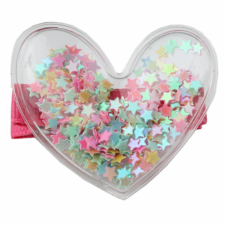 Sparkle Sisters by Couture Clips - Wholesale Hair Clip - Kids - Confetti Heart Hair Clips