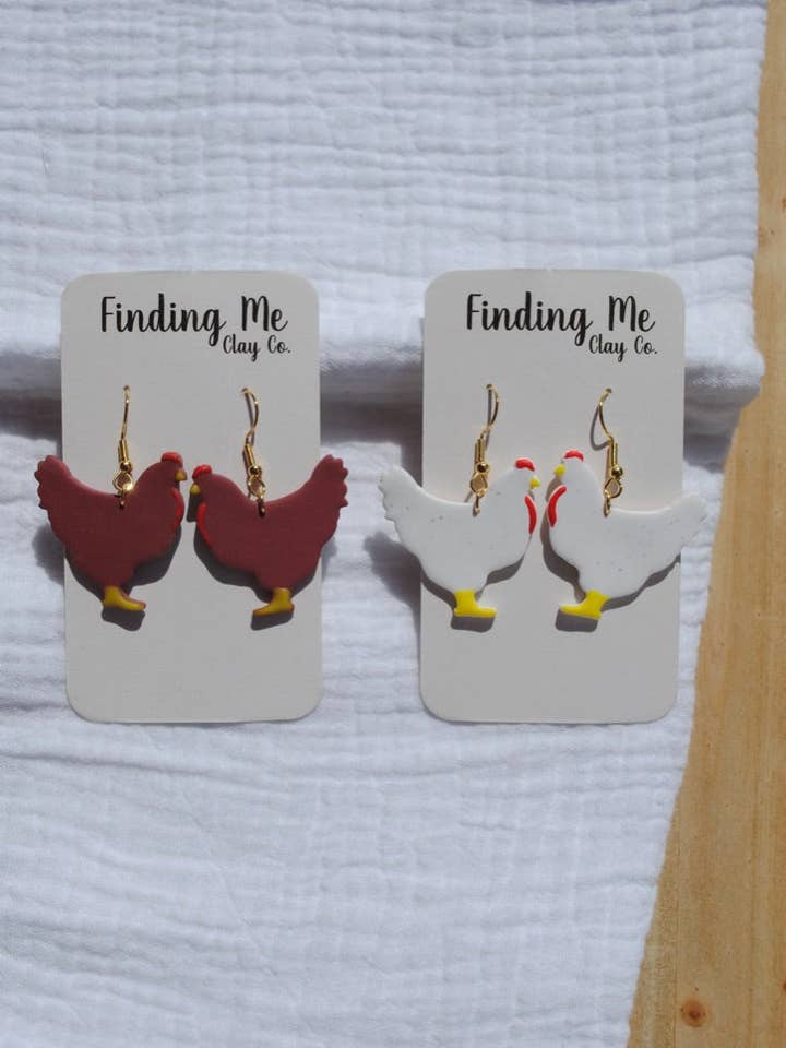 Chicken Dangles for wholesale by Finding Me Clay Co