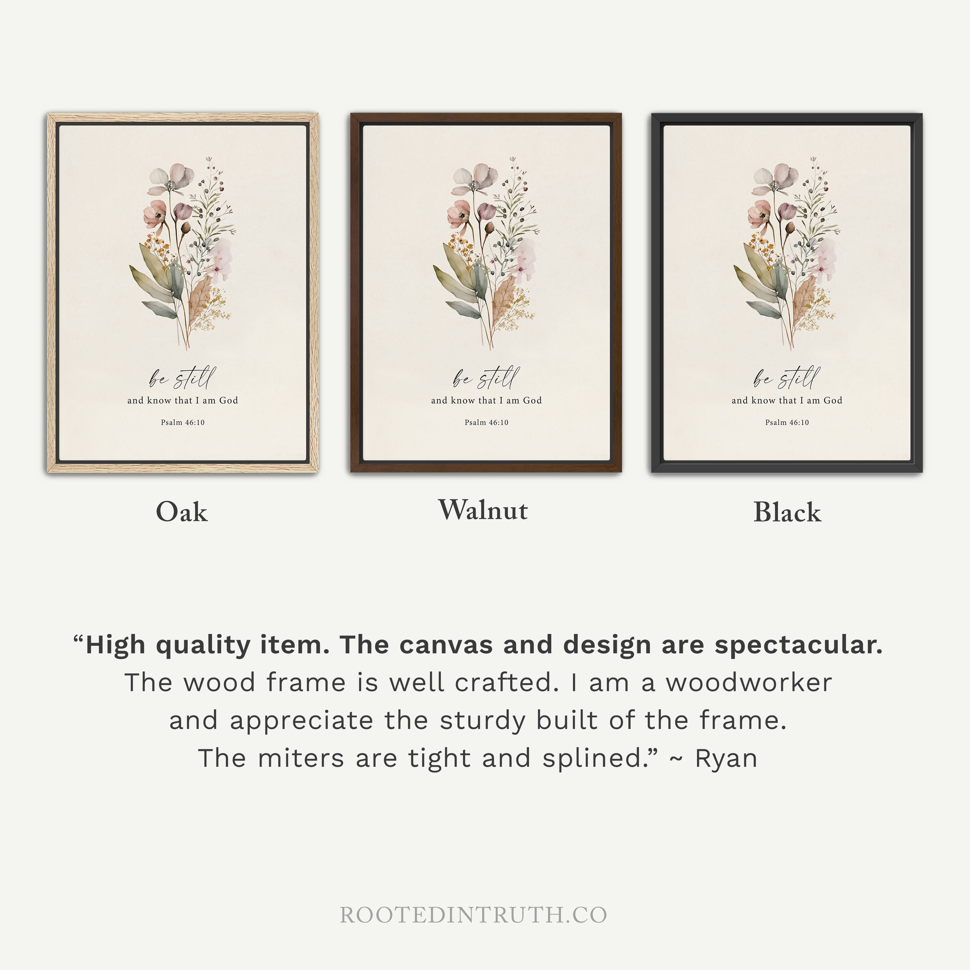Rooted in Truth - Wholesale Art Print - Be Still Floral Wall Art Print Christian Gift Decor2