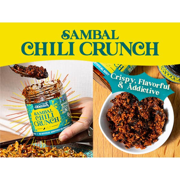 Homiah - Wholesale Chili Paste - Sambal Chili Crunch - Vegan, 6 oz
