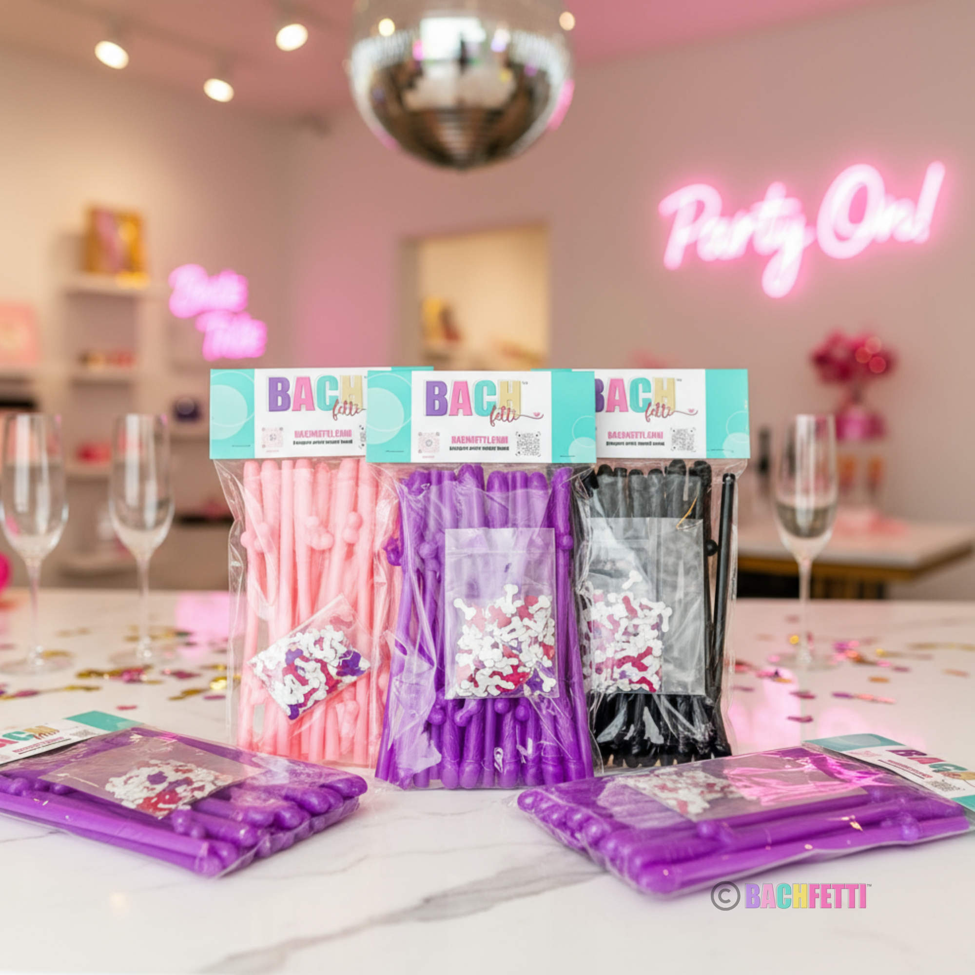 BachFetti – wholesale Drinking straw – Bachelorette Party Straws – 3 Color Options13