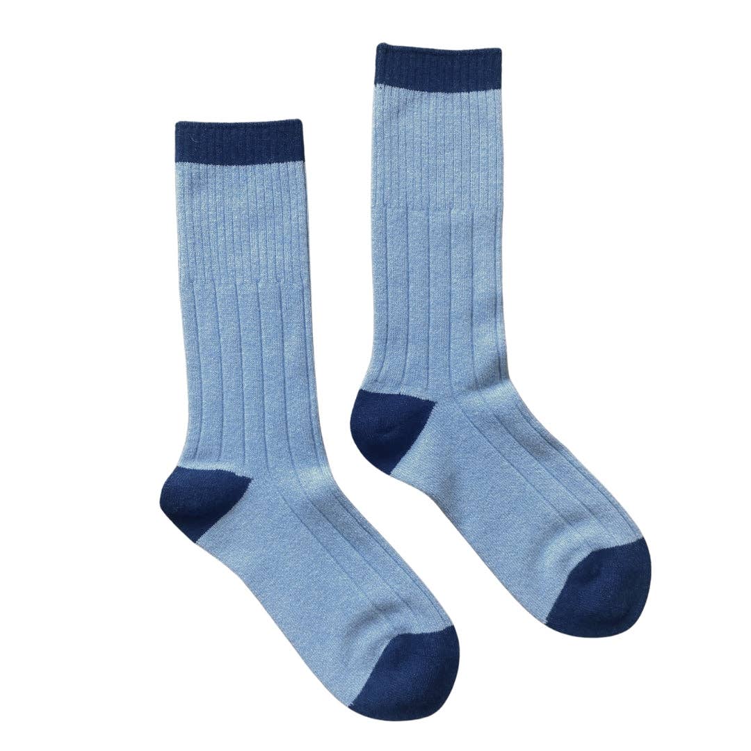 KLUE - Wholesale Socks - Men's - KLUE merino wool banded socks | Grey and blue2
