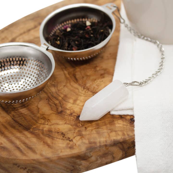 Loose Leaf Tea Infuser, Quartz Charm Ball, Tea Lover Gift for wholesale by The Traveling Teapot