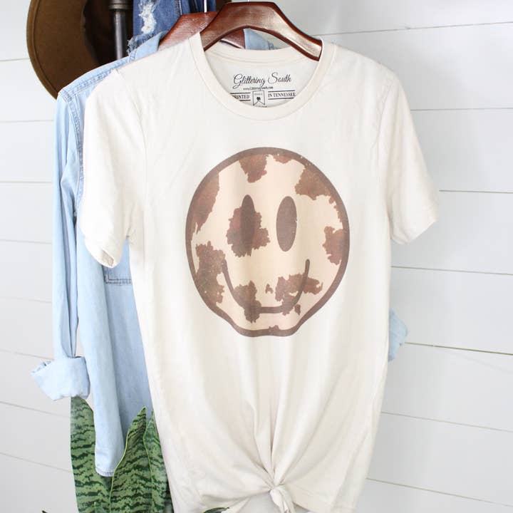 Cow Print Smiley for wholesale by Glittering South