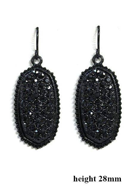 MiMi Wholesale - Wholesale Dangle Earrings - VE1550 Pave Rhinestone Oval Hexagon Drop Earrings1