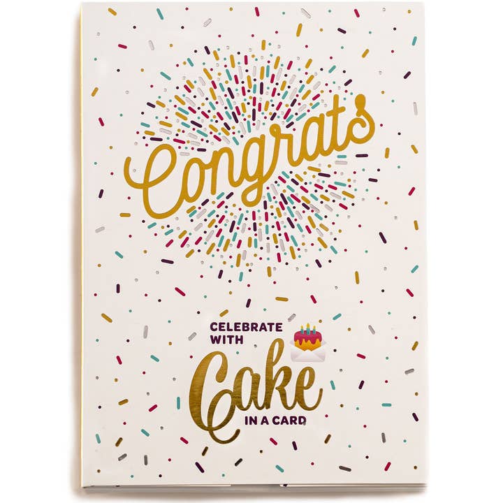Congrats Cake Card - Double Chocolate for wholesale by InstaCake Cards