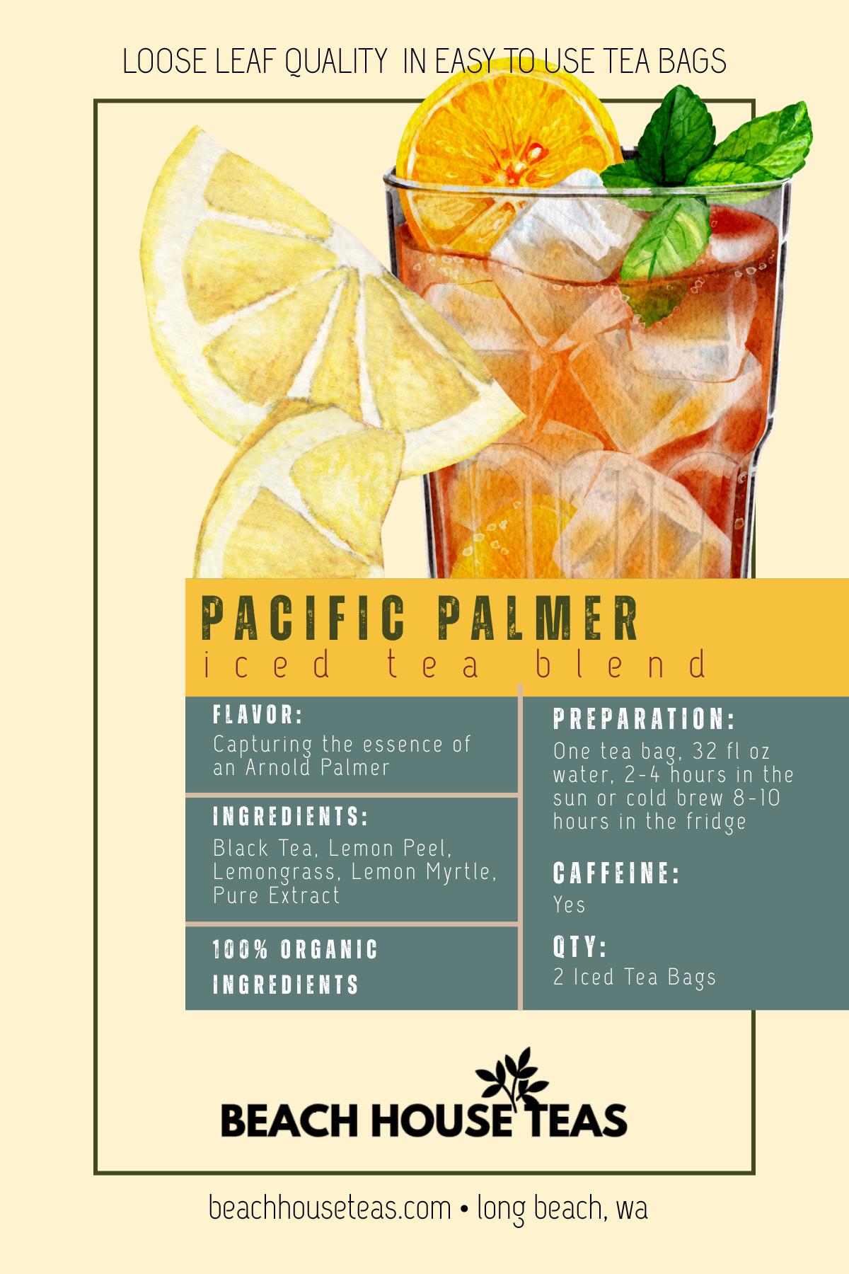 Beach House Teas - Venta al por mayor Té helado - Paquetes de Té Helado para Llevar0