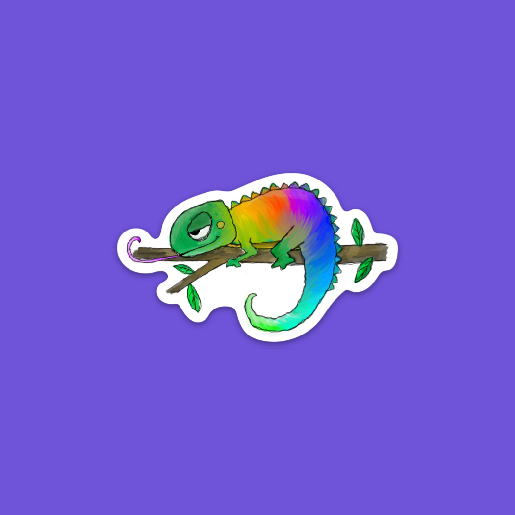 Kevin & Kaia – wholesale Sticker – Chameleon - Sticker2