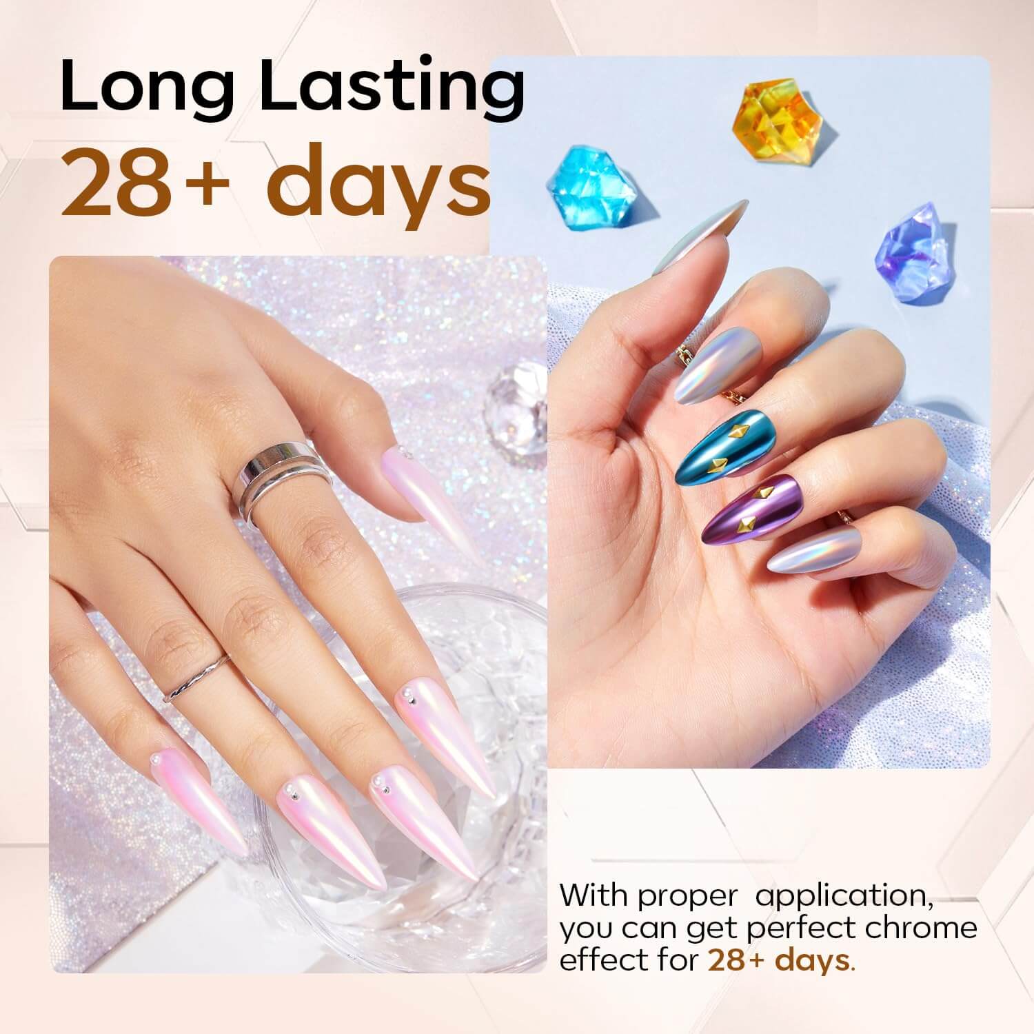 Modelones – wholesale Nail polish – Chrome Powder Top Coat 10ml8