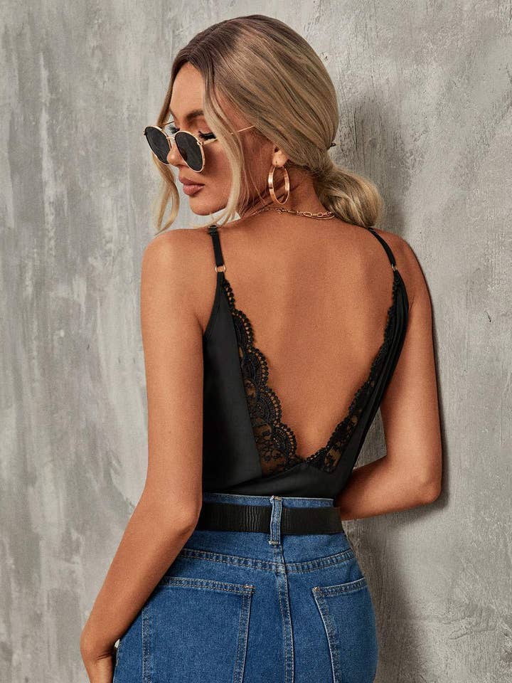 Fashion Combination – wholesale Blouse – Women’s – v back lace trim cami top7