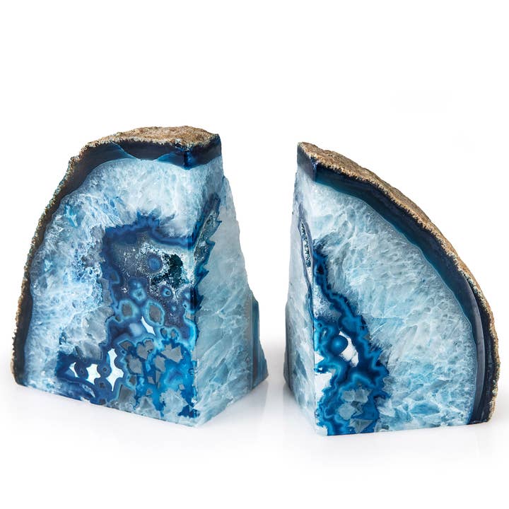 British Fossils - Wholesale Bookend - 4-5" Agate Bookends