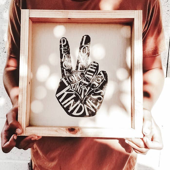 Peace Sign Wood Sign- Peace, Love, Faith, Joy, Unity for wholesale by Emroseave