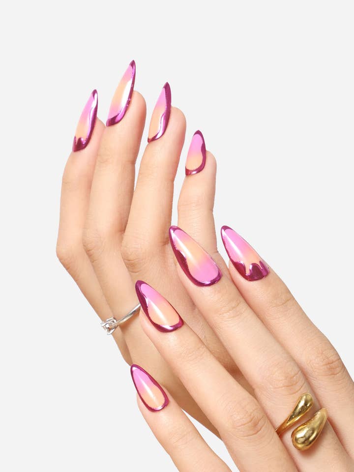 Sunset Chrome - Press-on Nails By Taybeepboop for wholesale by Never Have I Ever