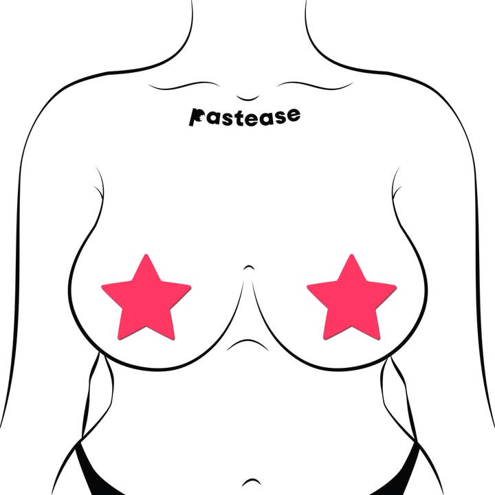Pastease® - Wholesale Nipple Pasties - Women's - Star: Glow-in-the-Dark Neon Star Pasties Nipple Covers13