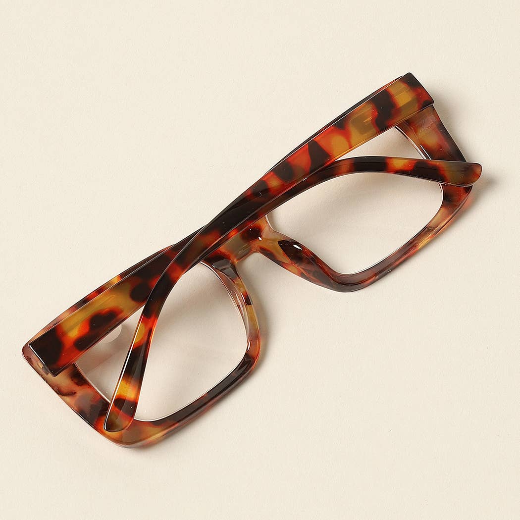  ASSORTED COLOR Women's Tortoise Rectangle Reading Glasses for wholesale on Faire6