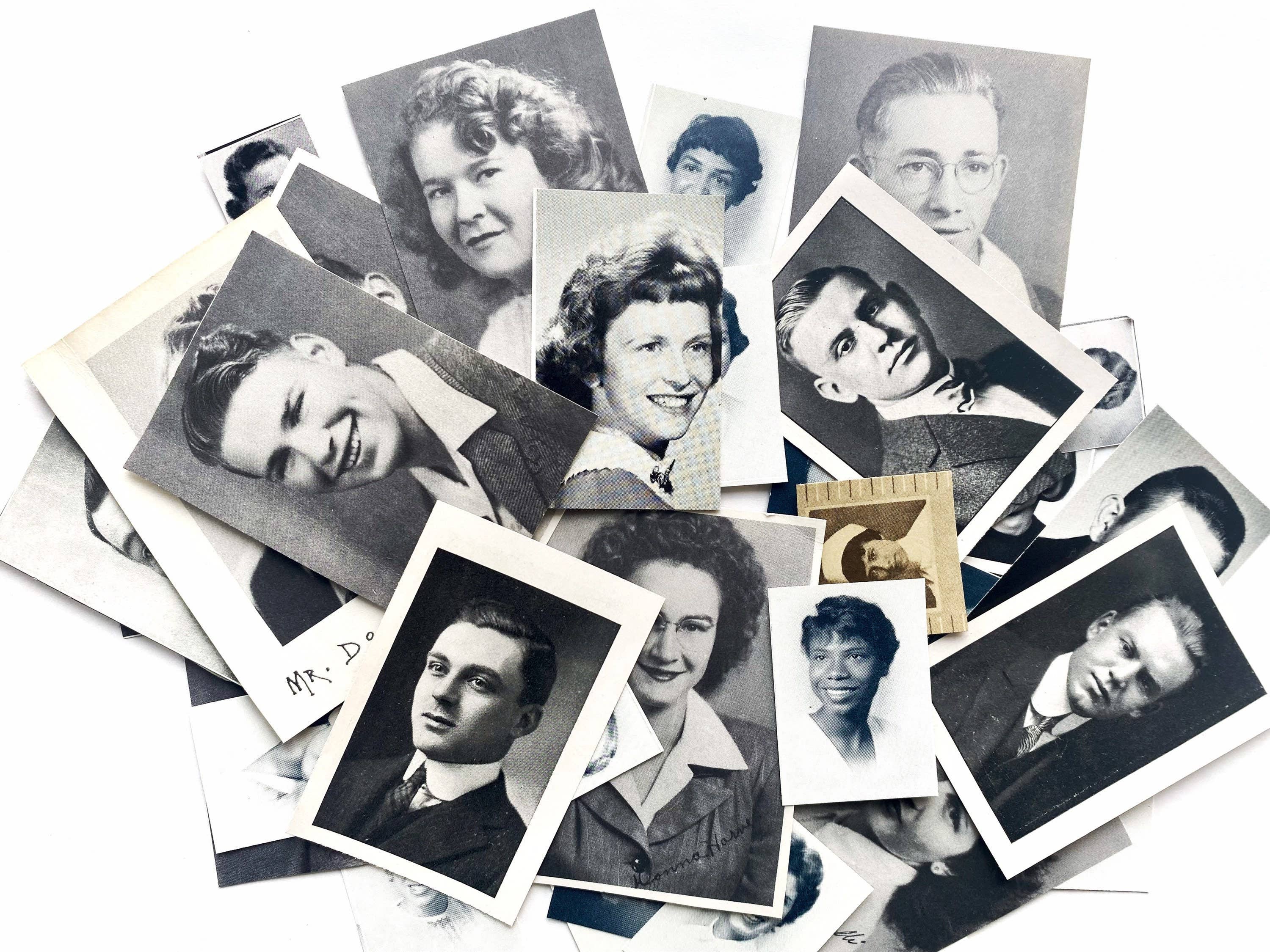 Moonbeam Mercantile - Wholesale Craft Supplies - Vintage Yearbook Headshots - 50 pcs Scrapbooking Ephemera2