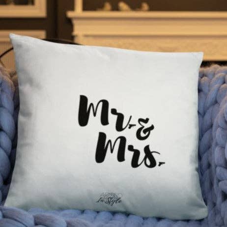 Mr. & Mrs. Dry Fire Pillow for wholesale by Armed In Style