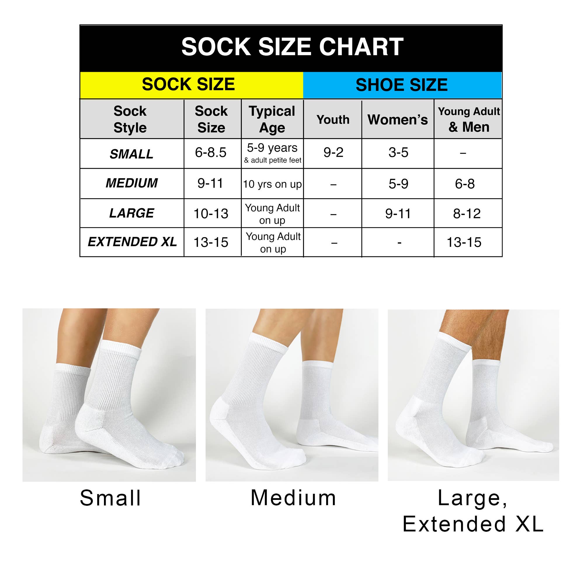 Sockprints - Wholesale Socks - Unisex - Add Your Design - Custom Printed Cotton Ribbed Crew Socks7