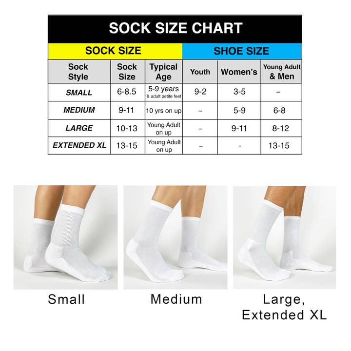 Sockprints - Wholesale Socks - Unisex - Add Your Design - Custom Printed Cotton Ribbed Crew Socks7