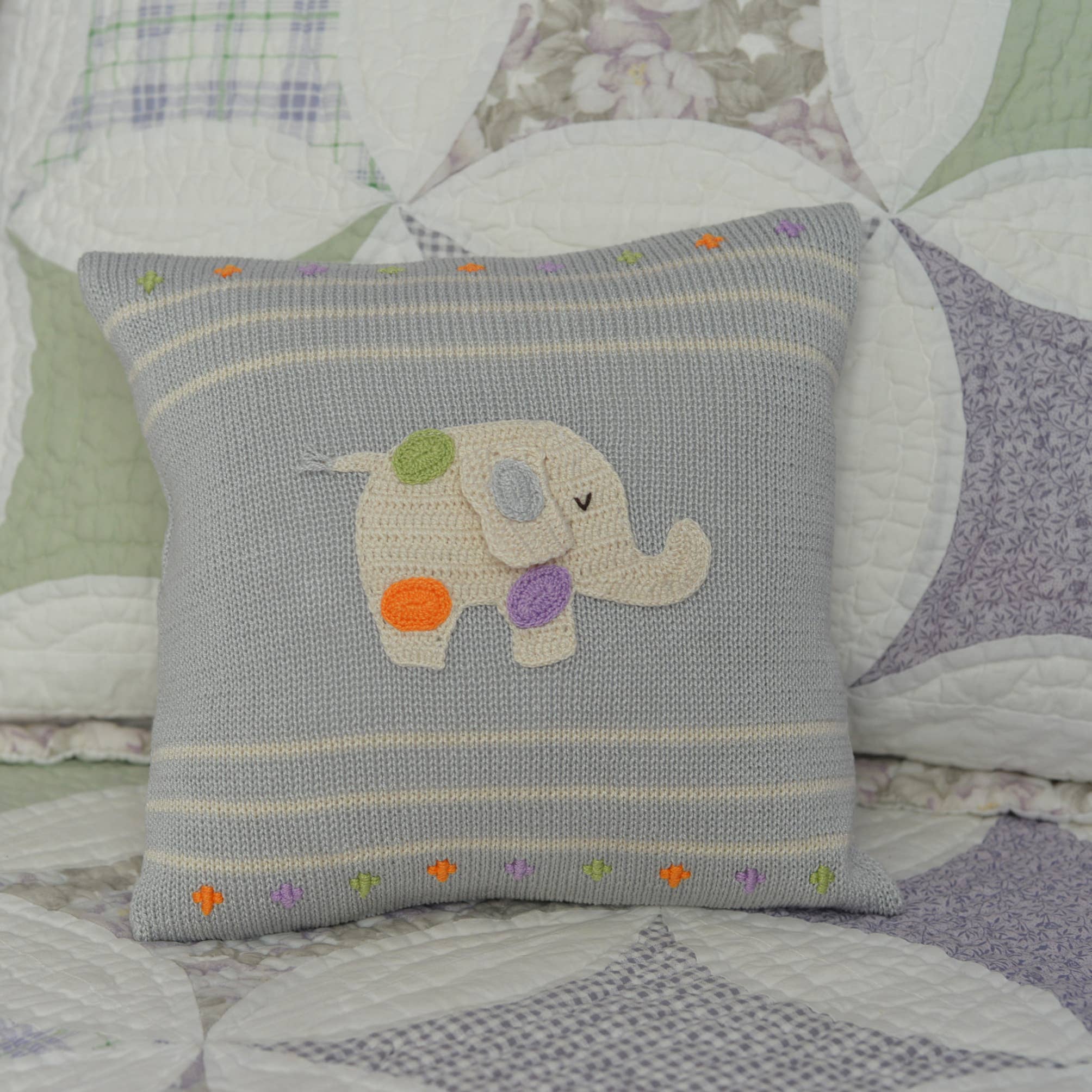 Melange Collection – wholesale Dekorativ kudde – 10" prickig elefant kudde3