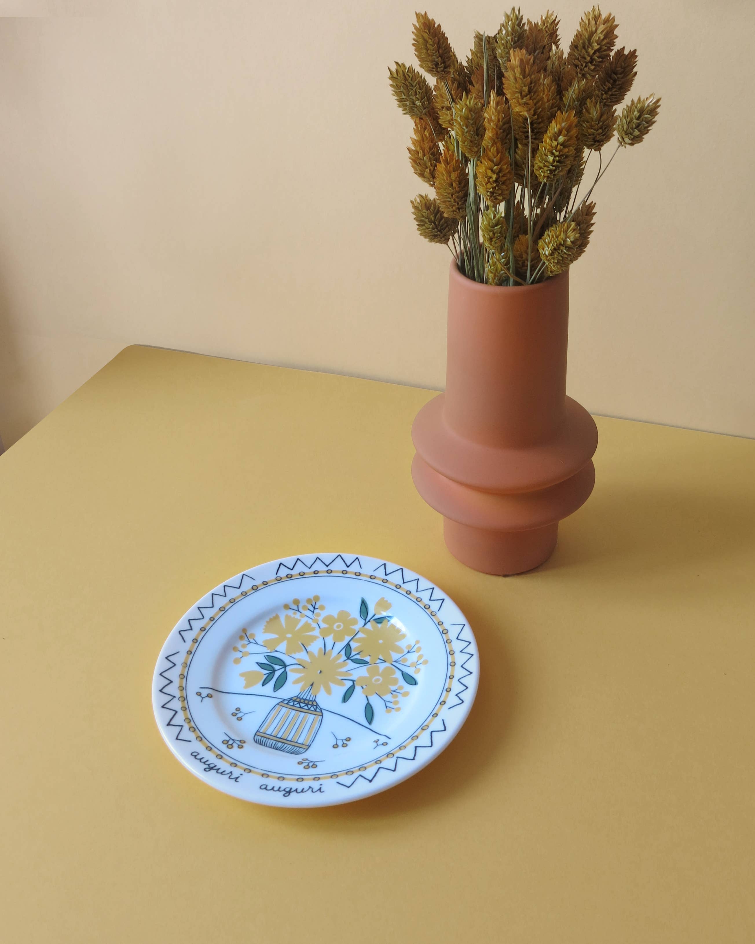 ilaria.i - Vendita all'ingrosso Piatto - AUGURI AUGURI - Piatto con disegno floreale1