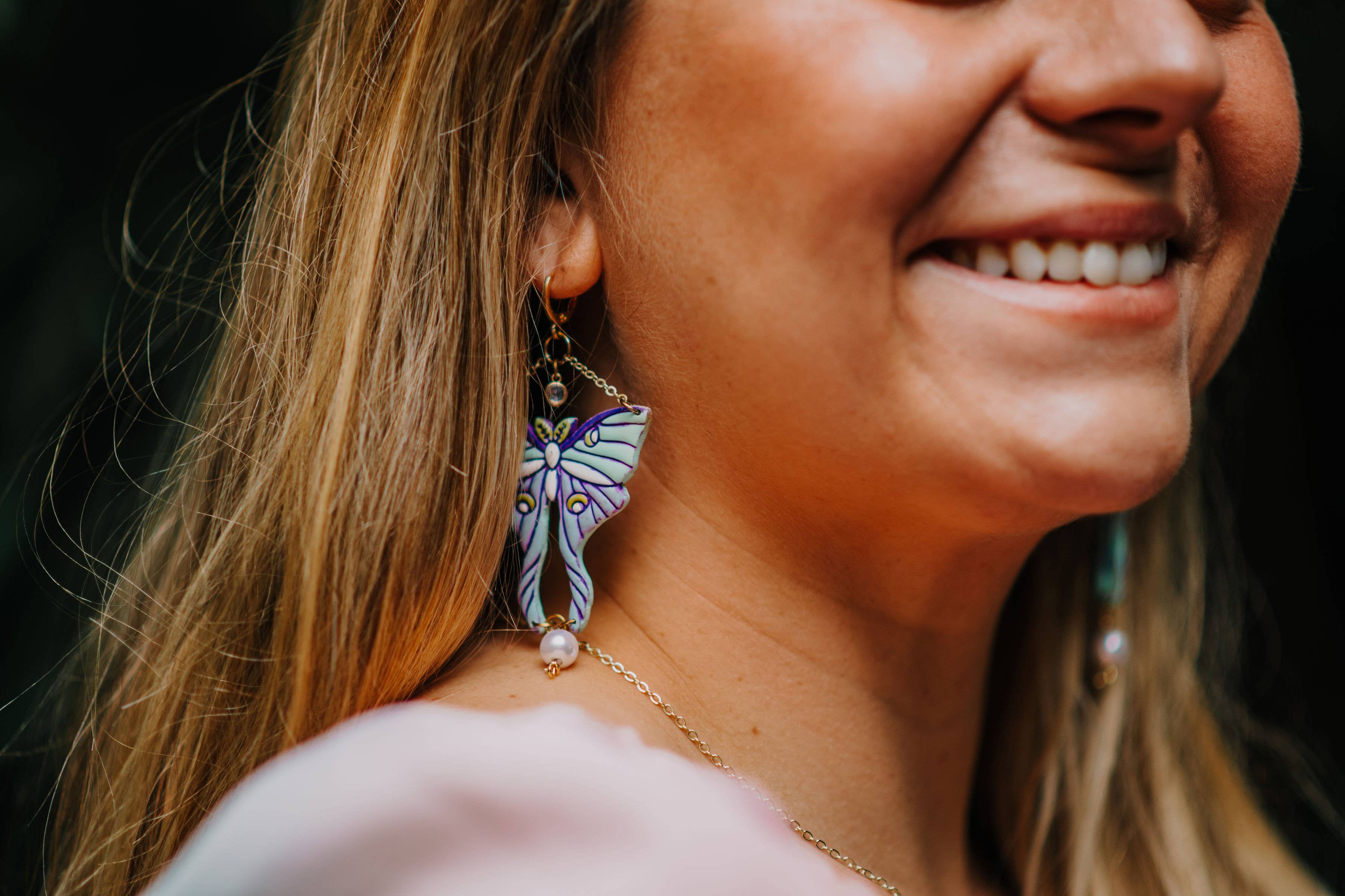 Sugar Bird Jewels - Wholesale Dangle Earrings - Luna Moths4