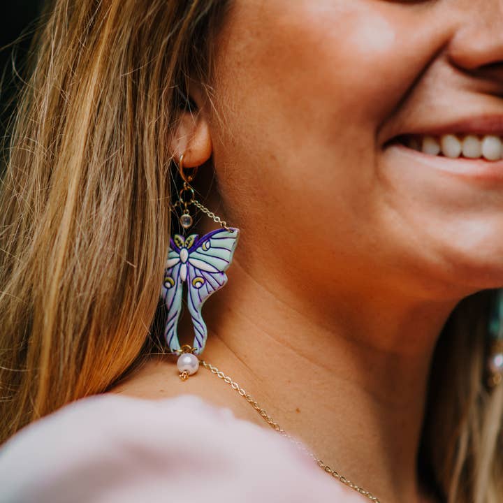 Sugar Bird Jewels - Wholesale Dangle Earrings - Luna Moths4