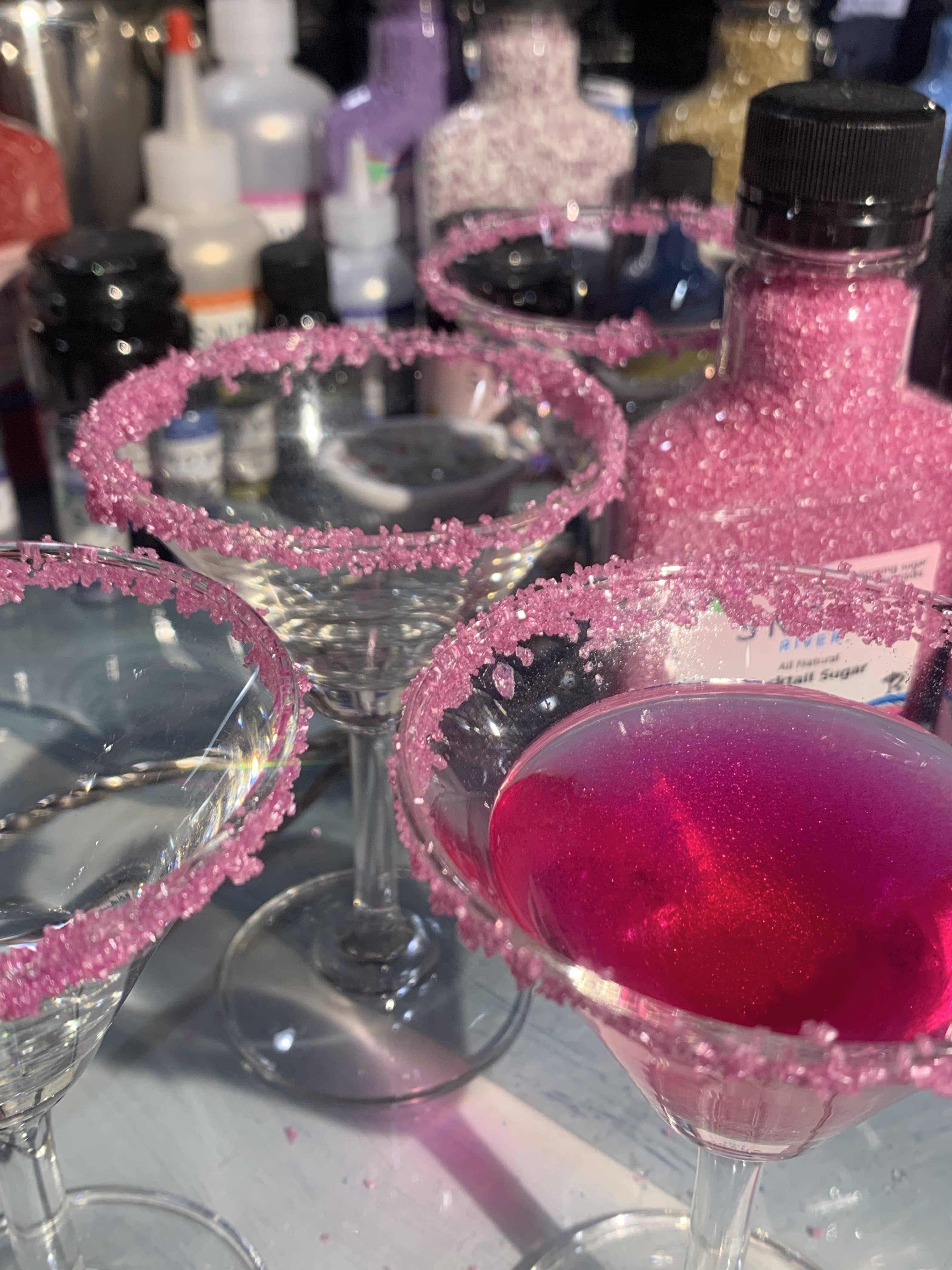 Glytter Glitzerpulver für Getränke (Pink) - essbarer Glitzer für