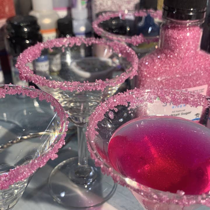 Ultimate Baker - Wholesale Sugar/Sweetener - Snowy River Pink Cocktail Rimming Sugar (1x3oz Gift Tin)2