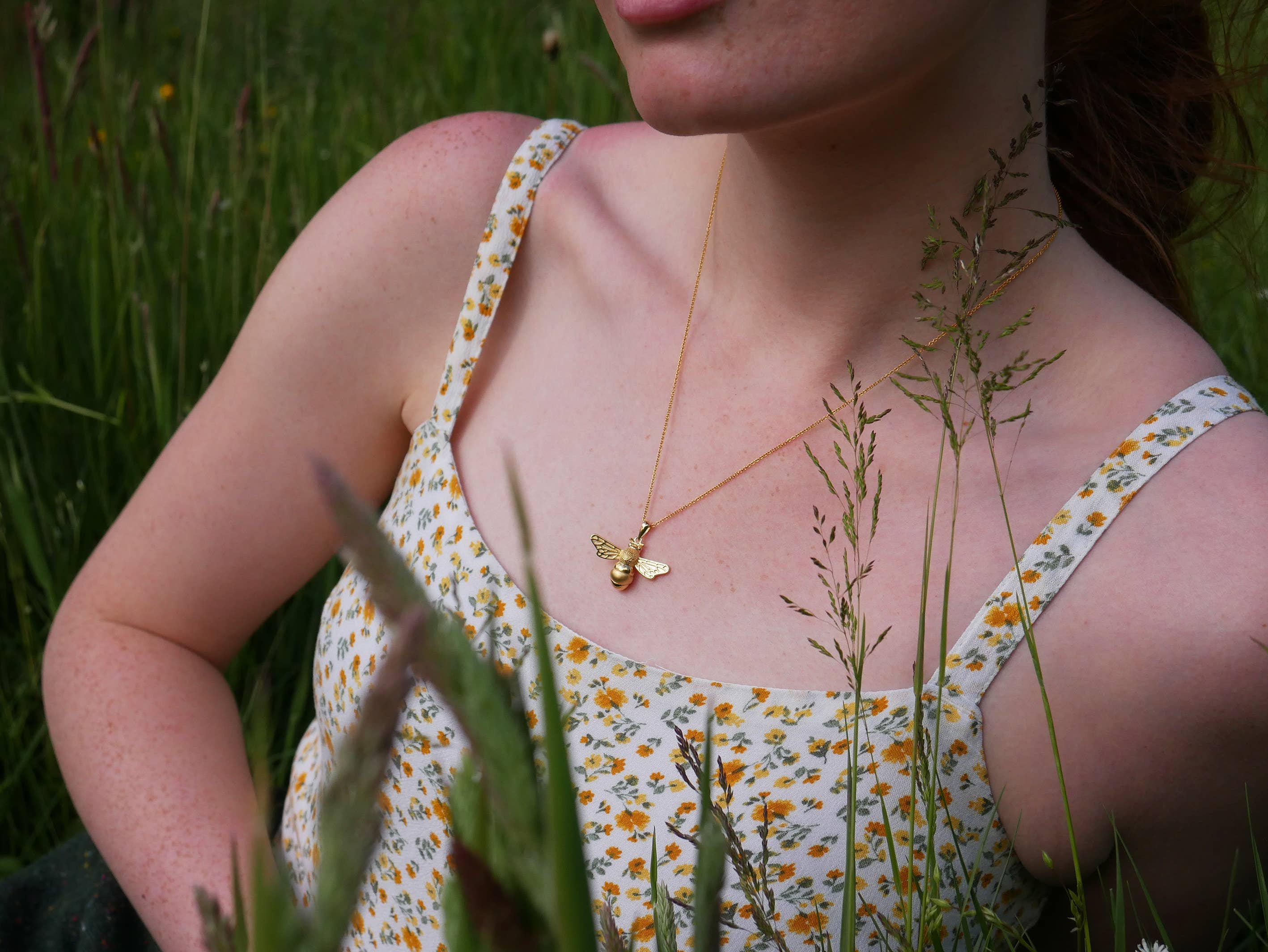 In The Heather - Wholesale Pendant/Charm Necklace - Scottish bumble bee necklace in sterling silver4